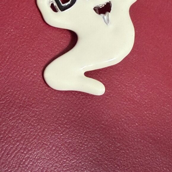 Ghost Brooch BOO Enamel Abstract Halloween Fall Jewelry Pin - Picture 3 of 4